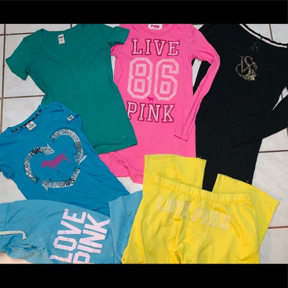 PINK Victoria's Secret Tops - Pink Bundle Good Condition Size Small